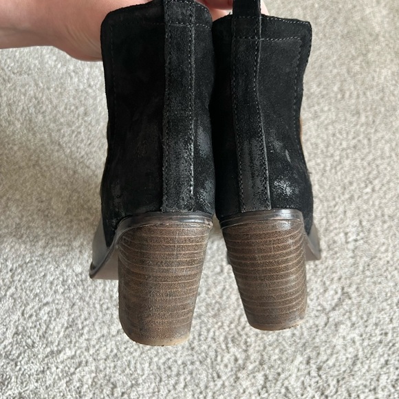 Diba True Later On Women’s Size 9 Black Leather & Suede Heel Ankle Boots Booties - Picture 3 of 5